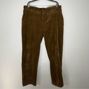 VTG Polo Ralph Lauren Tan 100% Cotton Corduroy Flat Front Pants Men’s Size 38/32